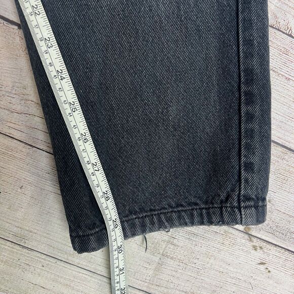 Vintage Anchor Blue Mens Black Gray Loose Jeans Size 30x30 Y2K 90s - Picture 11 of 11